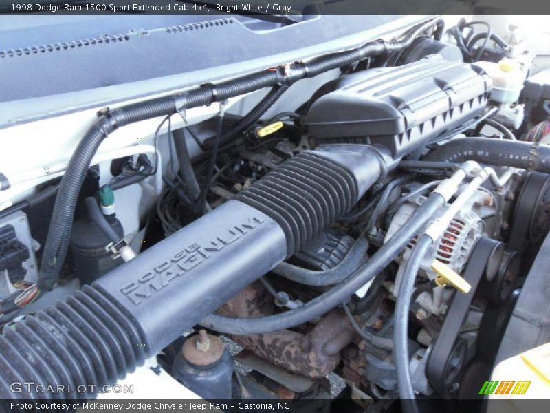 Bright White / Gray 1998 Dodge Ram 1500 Sport Extended Cab 4x4