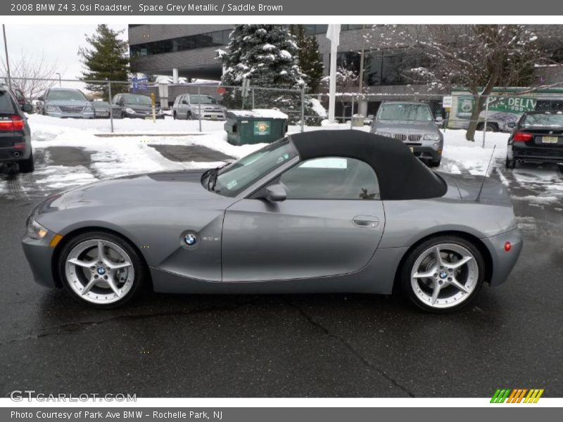 Space Grey Metallic / Saddle Brown 2008 BMW Z4 3.0si Roadster