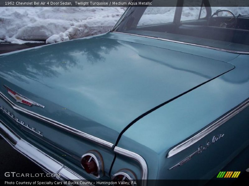 Twilight Turquoise / Medium Aqua Metallic 1962 Chevrolet Bel Air 4 Door Sedan