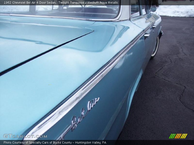 Twilight Turquoise / Medium Aqua Metallic 1962 Chevrolet Bel Air 4 Door Sedan