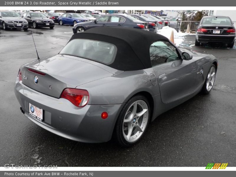 Space Grey Metallic / Saddle Brown 2008 BMW Z4 3.0si Roadster