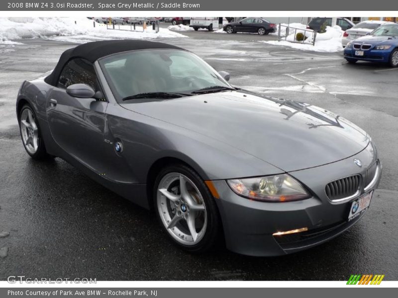 Space Grey Metallic / Saddle Brown 2008 BMW Z4 3.0si Roadster