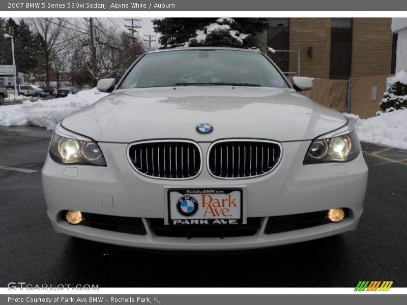 Alpine White / Auburn 2007 BMW 5 Series 530xi Sedan