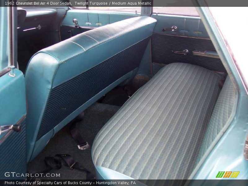 Twilight Turquoise / Medium Aqua Metallic 1962 Chevrolet Bel Air 4 Door Sedan