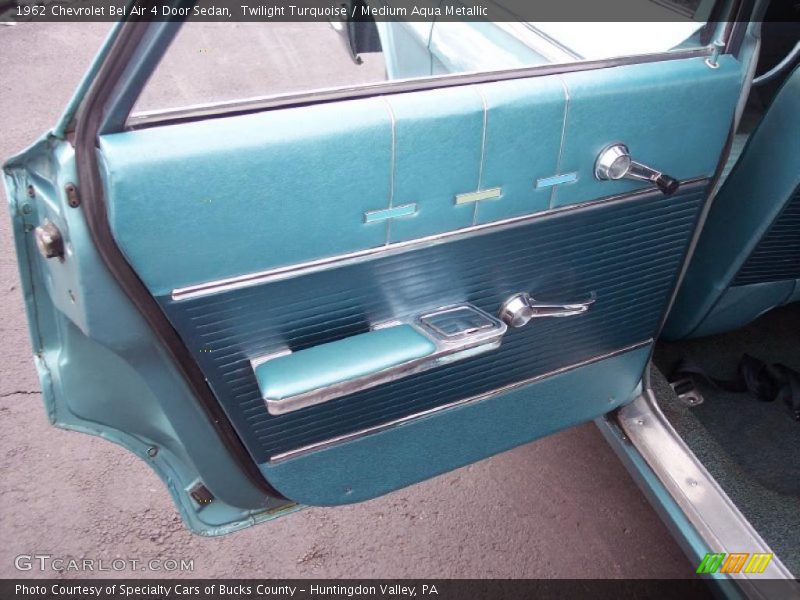 Twilight Turquoise / Medium Aqua Metallic 1962 Chevrolet Bel Air 4 Door Sedan