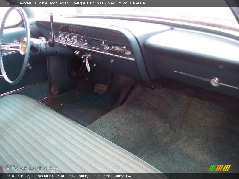 Twilight Turquoise / Medium Aqua Metallic 1962 Chevrolet Bel Air 4 Door Sedan