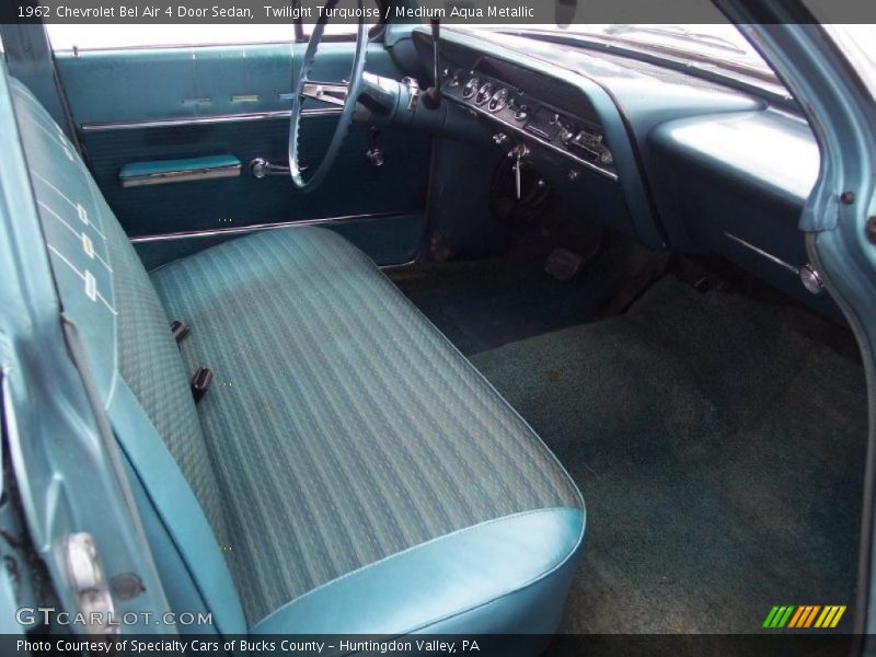 Twilight Turquoise / Medium Aqua Metallic 1962 Chevrolet Bel Air 4 Door Sedan