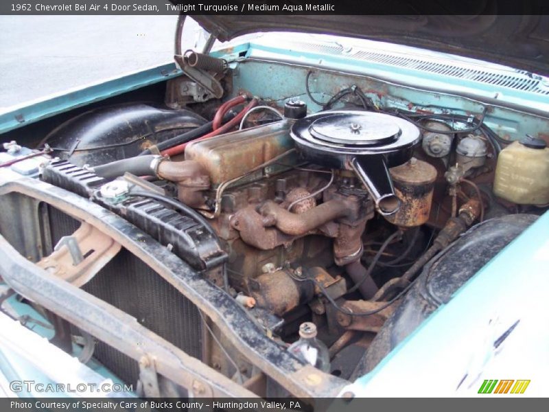 Twilight Turquoise / Medium Aqua Metallic 1962 Chevrolet Bel Air 4 Door Sedan