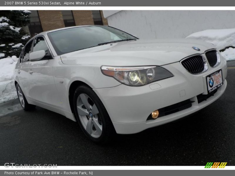 Alpine White / Auburn 2007 BMW 5 Series 530xi Sedan