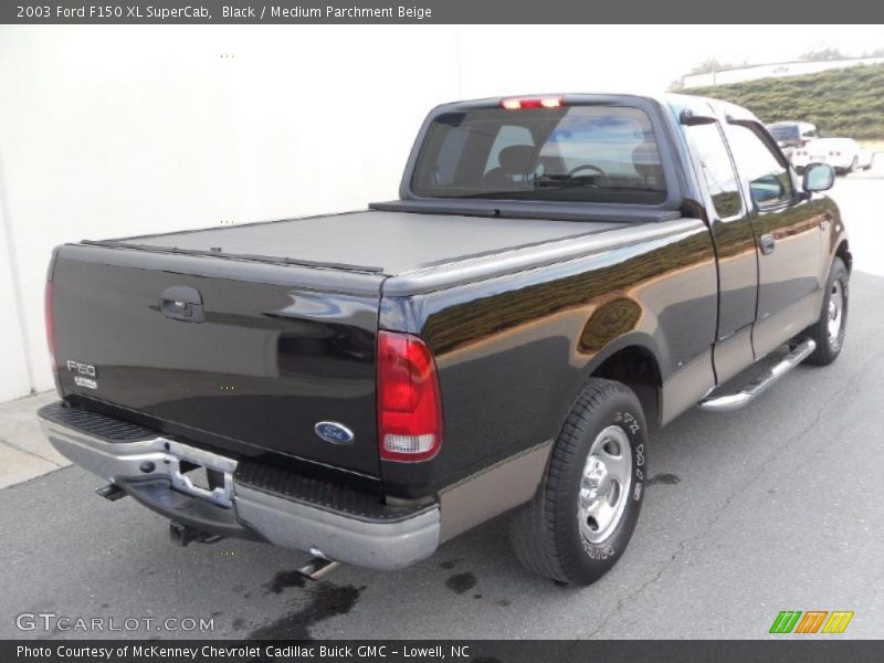 Black / Medium Parchment Beige 2003 Ford F150 XL SuperCab
