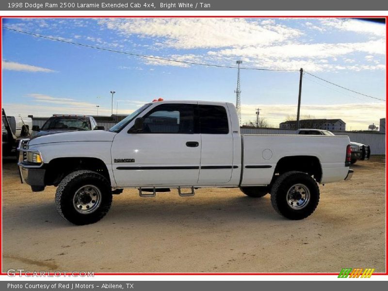 Bright White / Tan 1998 Dodge Ram 2500 Laramie Extended Cab 4x4