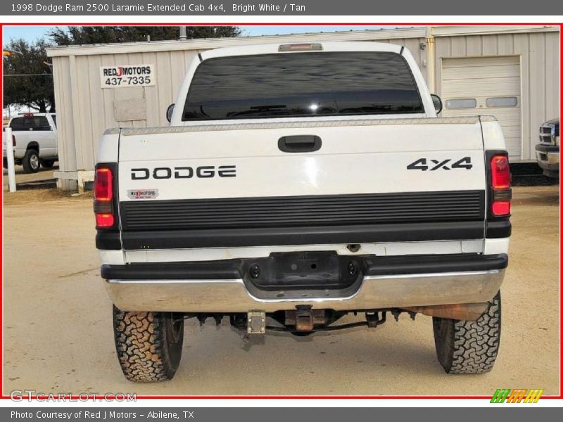 Bright White / Tan 1998 Dodge Ram 2500 Laramie Extended Cab 4x4