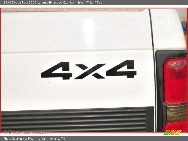 Bright White / Tan 1998 Dodge Ram 2500 Laramie Extended Cab 4x4
