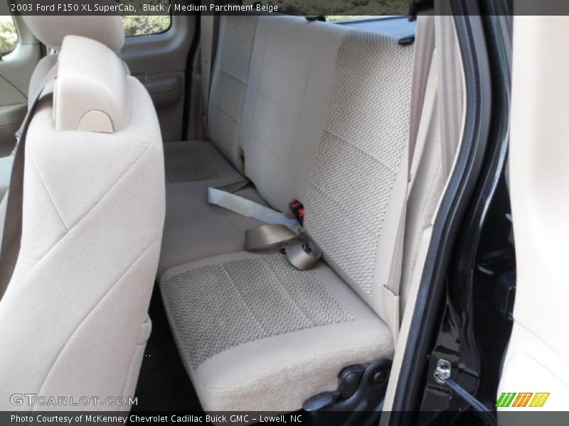Black / Medium Parchment Beige 2003 Ford F150 XL SuperCab