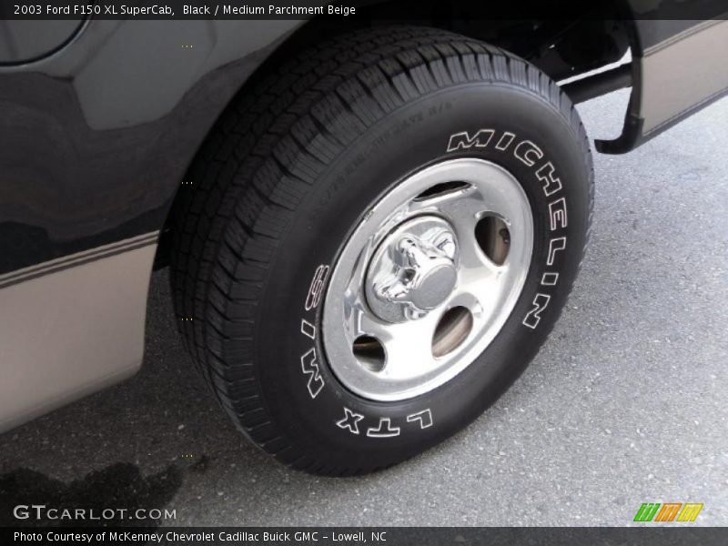 Black / Medium Parchment Beige 2003 Ford F150 XL SuperCab