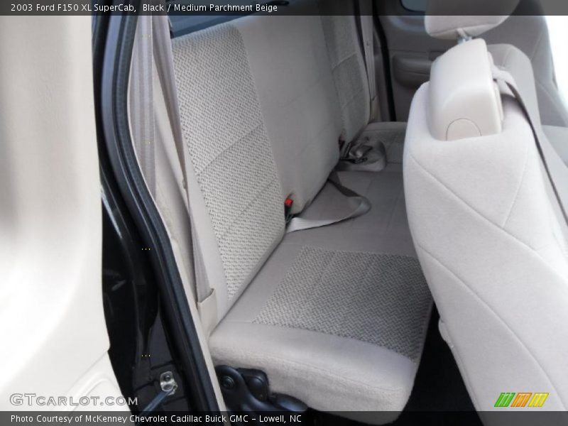 Black / Medium Parchment Beige 2003 Ford F150 XL SuperCab