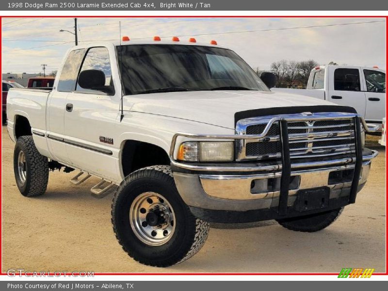 Bright White / Tan 1998 Dodge Ram 2500 Laramie Extended Cab 4x4