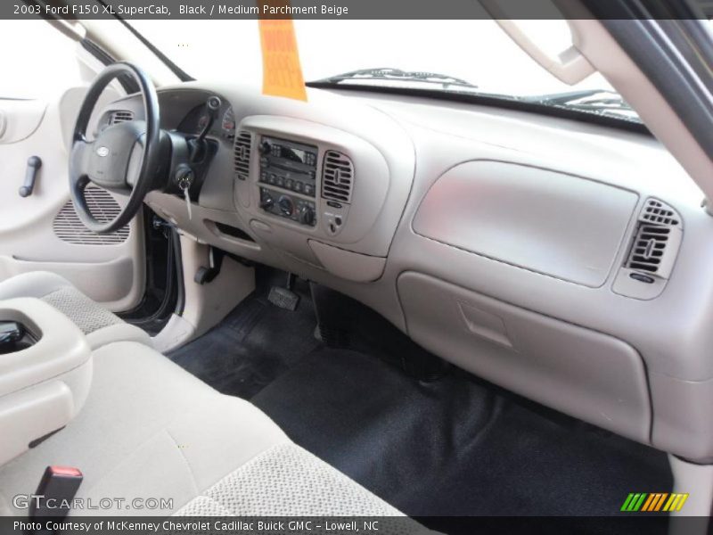 Black / Medium Parchment Beige 2003 Ford F150 XL SuperCab