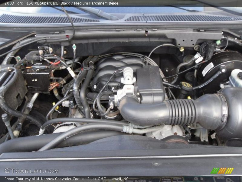 Black / Medium Parchment Beige 2003 Ford F150 XL SuperCab