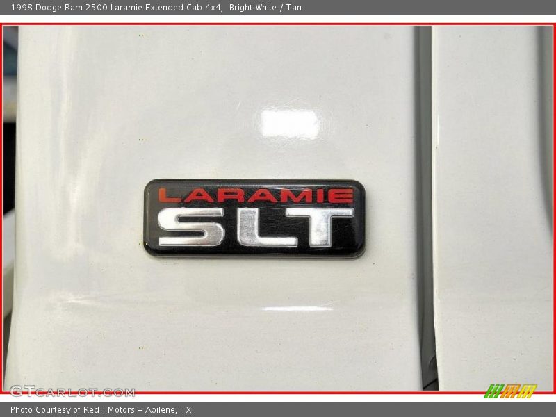 Bright White / Tan 1998 Dodge Ram 2500 Laramie Extended Cab 4x4