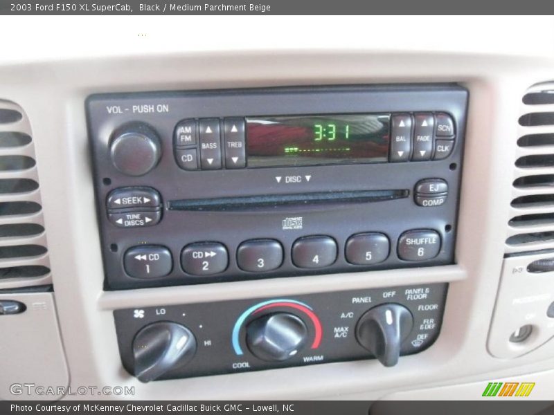 Black / Medium Parchment Beige 2003 Ford F150 XL SuperCab