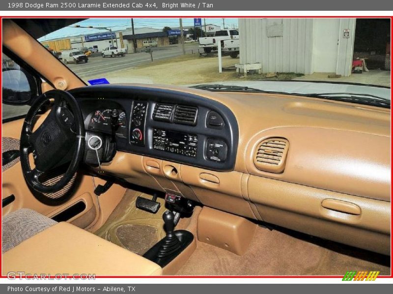 Bright White / Tan 1998 Dodge Ram 2500 Laramie Extended Cab 4x4