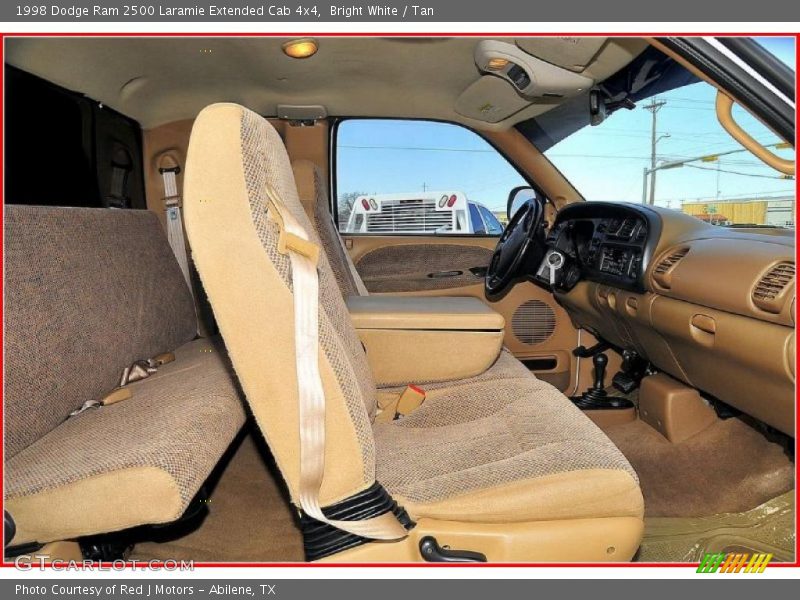 Bright White / Tan 1998 Dodge Ram 2500 Laramie Extended Cab 4x4
