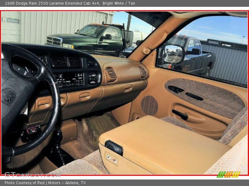 Bright White / Tan 1998 Dodge Ram 2500 Laramie Extended Cab 4x4