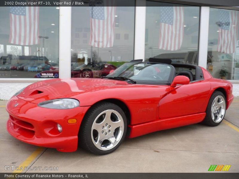 Viper Red / Black 2002 Dodge Viper RT-10