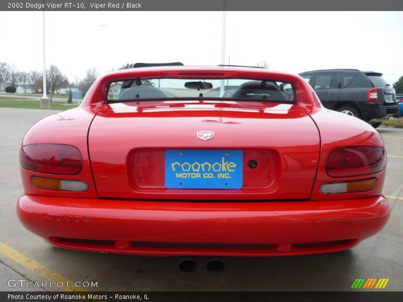 Viper Red / Black 2002 Dodge Viper RT-10