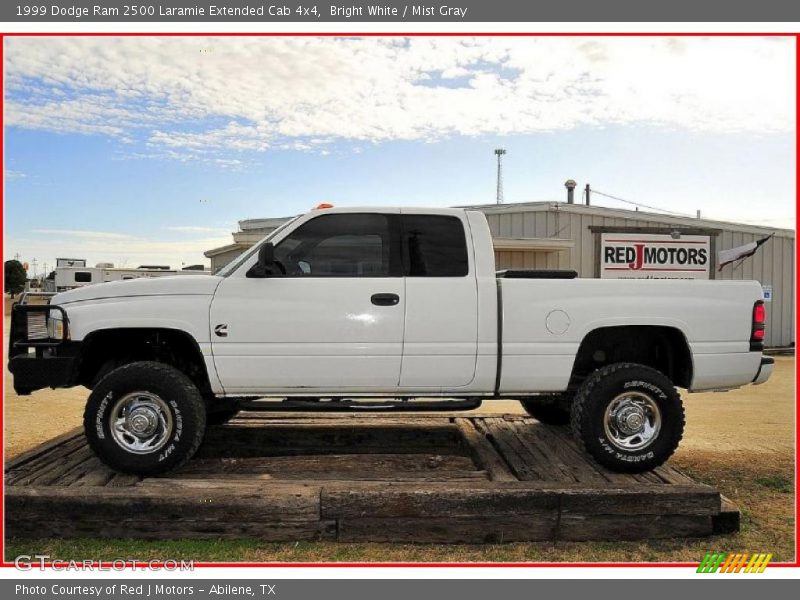 Bright White / Mist Gray 1999 Dodge Ram 2500 Laramie Extended Cab 4x4