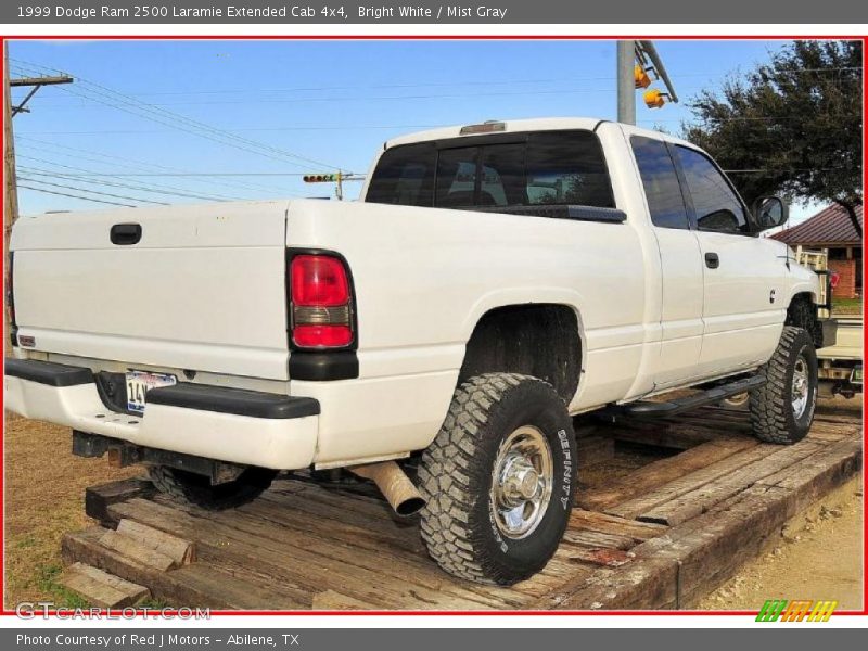 Bright White / Mist Gray 1999 Dodge Ram 2500 Laramie Extended Cab 4x4