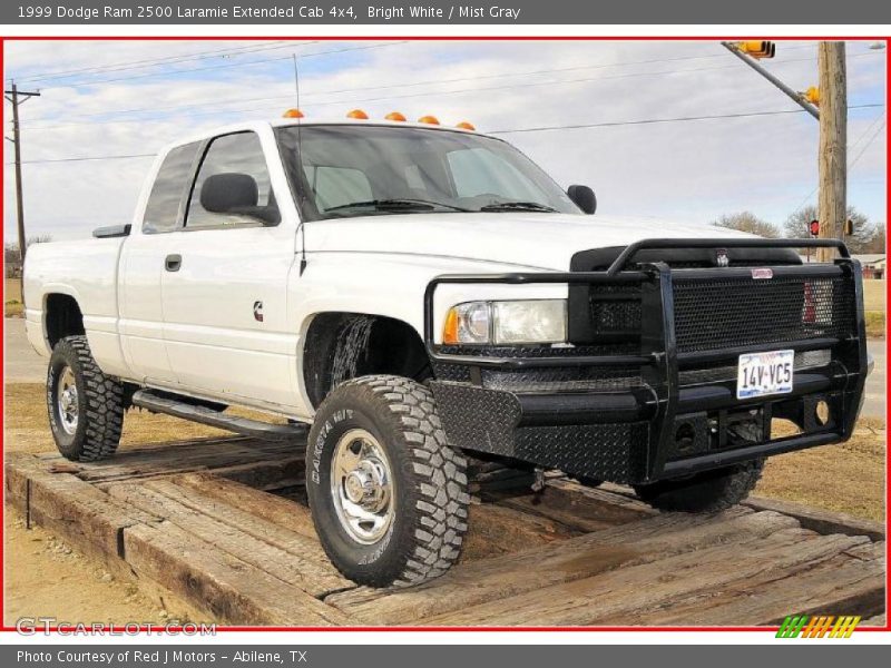 Bright White / Mist Gray 1999 Dodge Ram 2500 Laramie Extended Cab 4x4