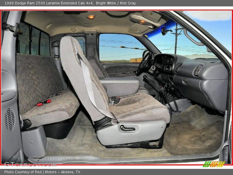 Bright White / Mist Gray 1999 Dodge Ram 2500 Laramie Extended Cab 4x4