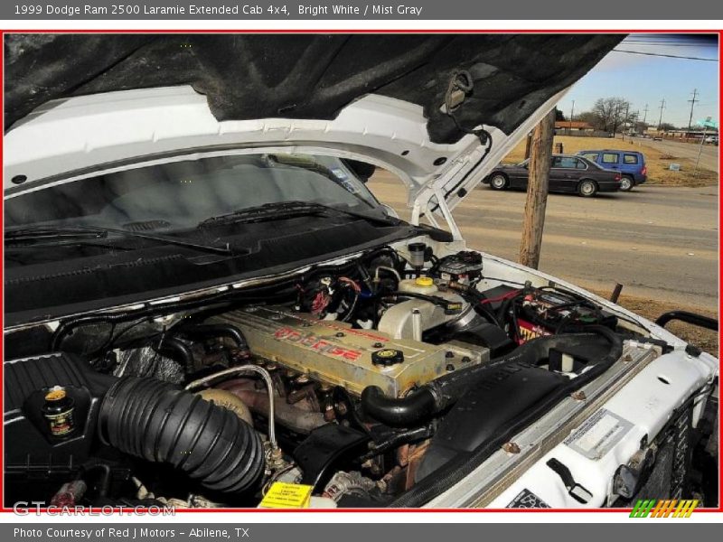 Bright White / Mist Gray 1999 Dodge Ram 2500 Laramie Extended Cab 4x4