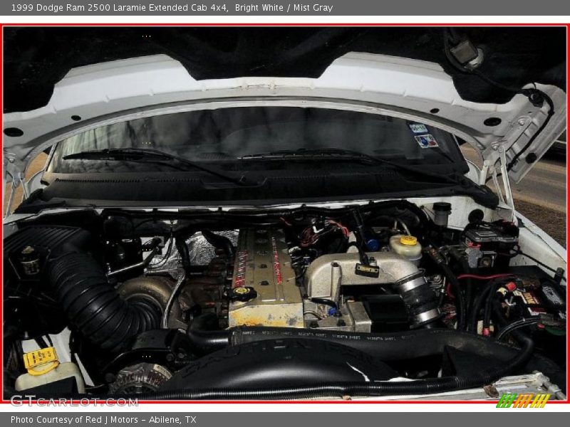 Bright White / Mist Gray 1999 Dodge Ram 2500 Laramie Extended Cab 4x4