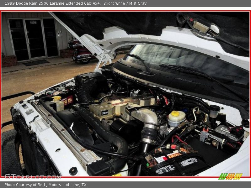 Bright White / Mist Gray 1999 Dodge Ram 2500 Laramie Extended Cab 4x4