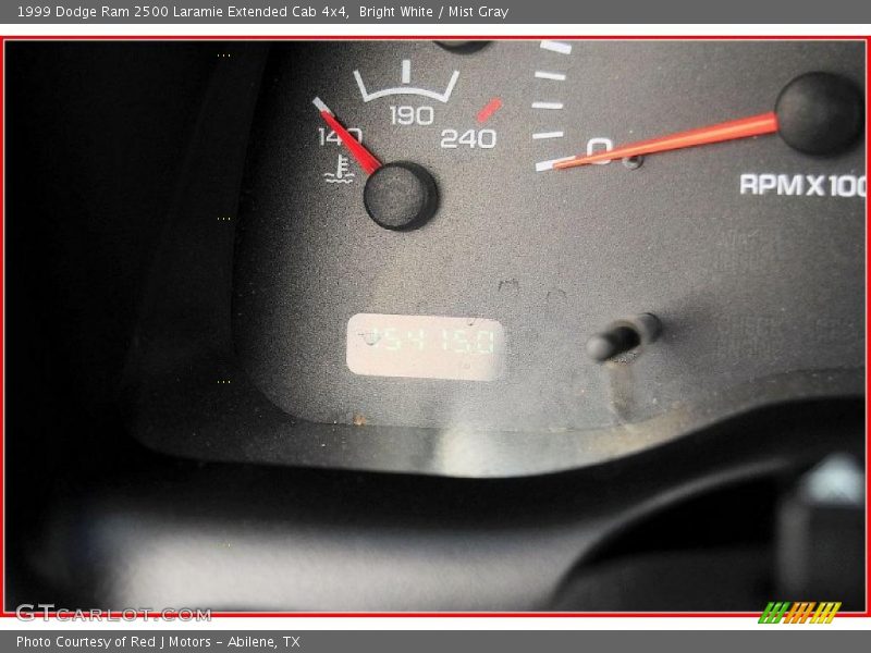 Bright White / Mist Gray 1999 Dodge Ram 2500 Laramie Extended Cab 4x4