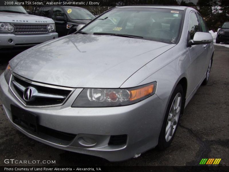 Alabaster Silver Metallic / Ebony 2008 Acura TSX Sedan