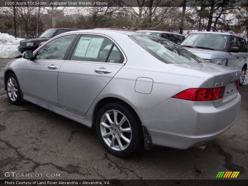 Alabaster Silver Metallic / Ebony 2008 Acura TSX Sedan