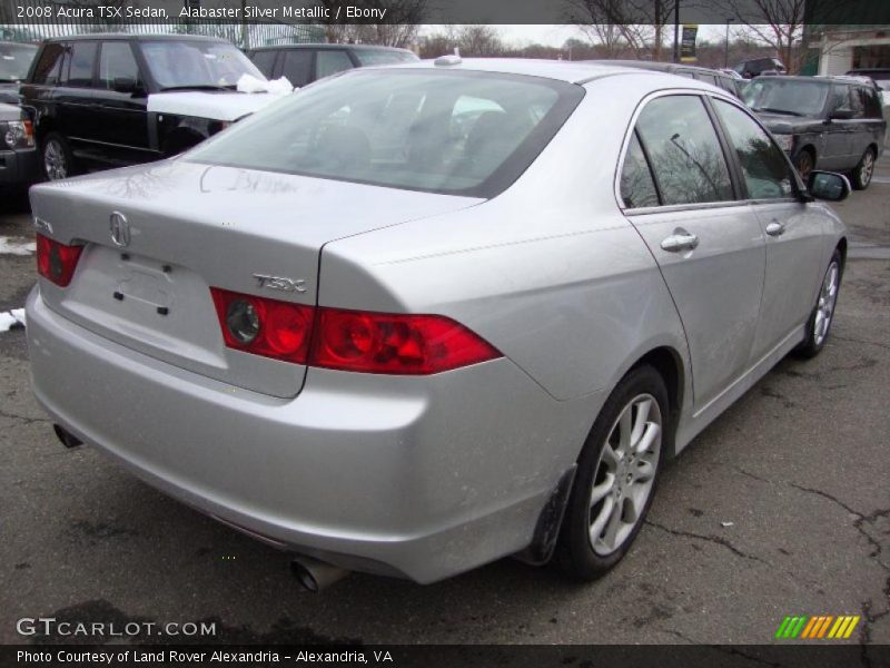 Alabaster Silver Metallic / Ebony 2008 Acura TSX Sedan