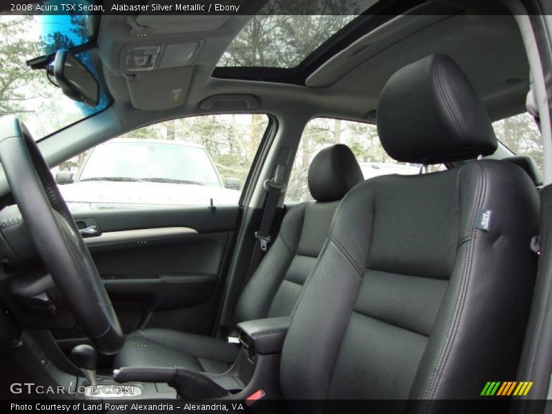 Alabaster Silver Metallic / Ebony 2008 Acura TSX Sedan