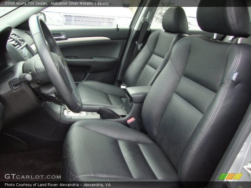 Alabaster Silver Metallic / Ebony 2008 Acura TSX Sedan