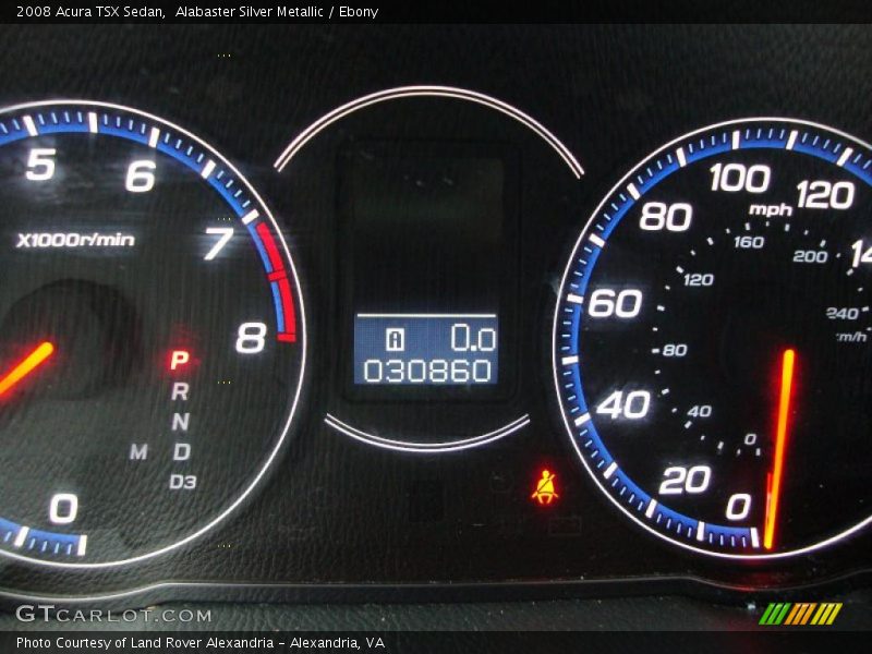 Alabaster Silver Metallic / Ebony 2008 Acura TSX Sedan