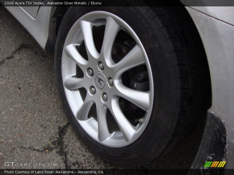Alabaster Silver Metallic / Ebony 2008 Acura TSX Sedan