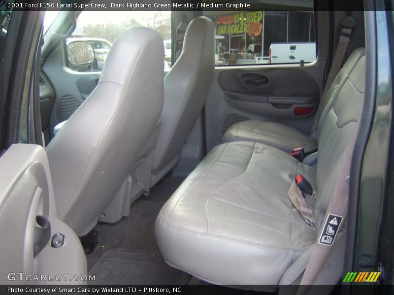 Dark Highland Green Metallic / Medium Graphite 2001 Ford F150 Lariat SuperCrew
