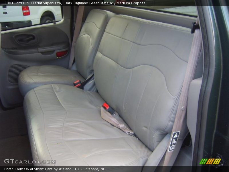 Dark Highland Green Metallic / Medium Graphite 2001 Ford F150 Lariat SuperCrew