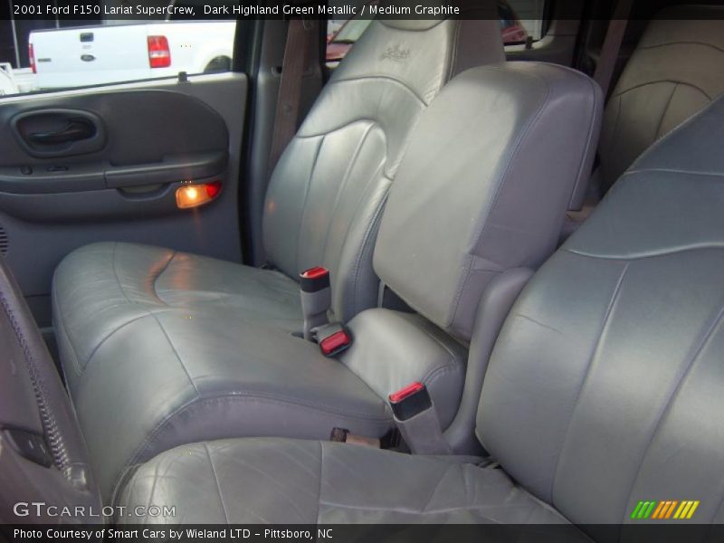 Dark Highland Green Metallic / Medium Graphite 2001 Ford F150 Lariat SuperCrew
