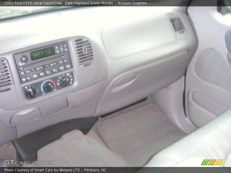 Dark Highland Green Metallic / Medium Graphite 2001 Ford F150 Lariat SuperCrew