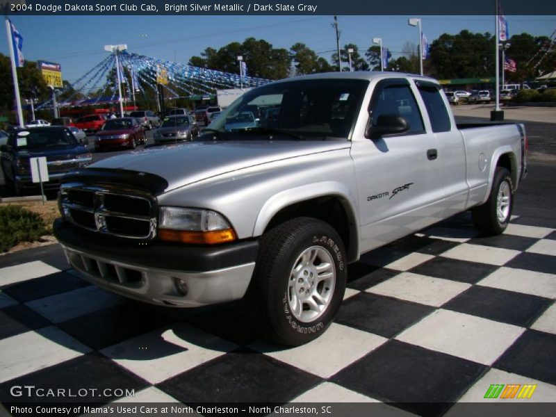 Bright Silver Metallic / Dark Slate Gray 2004 Dodge Dakota Sport Club Cab